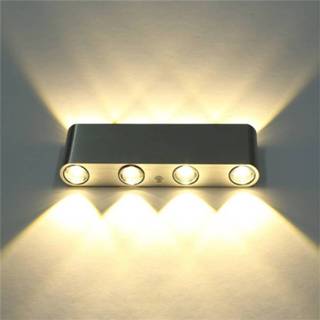 Modern Rectangle LED 8W Wall Sconces Light Fixture Aluminum High Power 8 LED Up Down Wall Lamp Spot Light Sconce Lighting Moderne Rechthoek LED 8 W Wandkandelaars Lichtpunt Aluminium Hoge Power 8 LED Up Down Wandlamp Spot Light Blaker verlichting - Groen