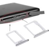 👉 Zilver active Mobiel||||Mobiel>Reparatie SIM-kaartvak + Micro SD / voor Galaxy E5 (Dual SIM-versie) (zilver) 6922005536688