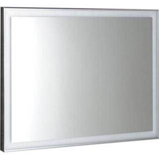 👉 Badkamerspiegel chroom rechthoek hangend luminar Sapho 70.3x50.3 cm LED-Verlichting Frame 8590913865879