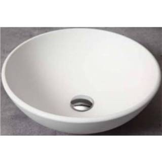 👉 Waskom wit Mat solid surface rond zonder waste Ronde Boss & Wessing Per 42x14 cm 8719304515067