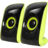 👉 Tracer Chronos USB luidspreker 1-weg 6 W Zwart, Groen Bedraad