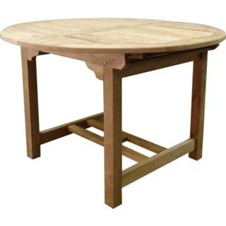 👉 Rond uitschuifbare dining tuintafel 120-170x120xH76 cm teak