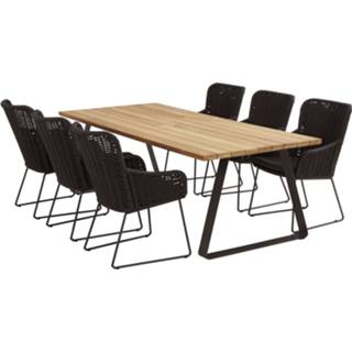 👉 Tuinset aluminium active Wing Basso dining 7-delig 240x100xH76 cm 4 Seasons Outdoor