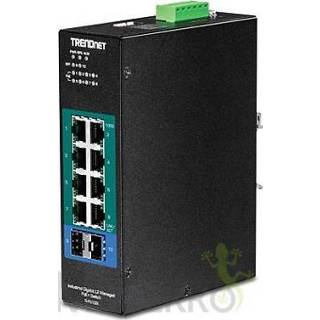 👉 Netwerk-switch zwart mannen Trendnet TI-PG102I Managed L2 Gigabit Ethernet (10/100/1000) Power over Etherne 710931161342