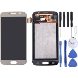 👉 Digitizer goud SS active Mobiel||||Mobiel>Reparatie Origineel LCD-scherm en volledige montage voor Galaxy S6 / G9200, G920F, G920FD, G920FQ, G920, G920A, G920T, G920S, G920K, G9208, G9208 SS, G9209 (goud)