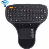 👉 Draadloos toetsenbord zwart active computer N5903 2,4 GHz Mini met touchpad&USB Mini-ontvanger, Afmetingen: 127 x 134 25 mm (zwart) 6922585421091