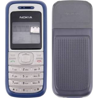 👉 Batterij blauw active onderdelen Volledige behuizing (voorkant + middenkader achterkant) voor Nokia 1200/1208/1209 (blauw) 6922039863385