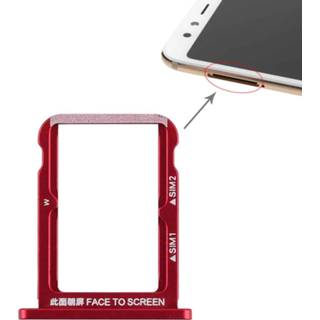 👉 Rood active Mobiel||||Mobiel>Reparatie Dubbele simkaartlade voor Xiaomi Mi 6X (rood) 7442935770727