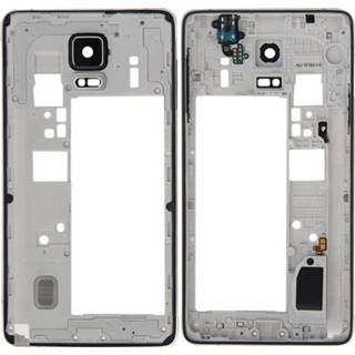👉 Bezel zwart active Mobiel||||Mobiel>Reparatie Middenkader Back Plate behuizing Camera Lens Panel voor Galaxy Note 4 / N910F (zwart) 6922050759766
