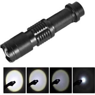 👉 Wit zwart active LT-HX CREE XM-L T6 5-standen licht LED-zaklamp, 2200 LM Mini telescopisch (zwart) 6922867477891