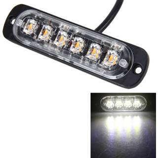 Waarschuwingslamp active DC 12 V-24 V 3 W 6 LEDs SMD-2835 Lampen 17 Flash Patronen Lijnen Auto Lamp Waterdicht Truck Emergency Strobe Waarschuwingslampje, kabellengte: 90 cm 6922552439920