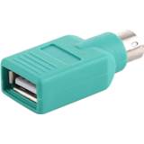 👉 Groen active computer mannen USB A Jack naar mini DIN6 mannetje Adapter (USB PS / 2) (groen) 6922255687482