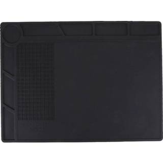 👉 Siliconenmat zwart active Mobiel||||Mobiel>Reparatie Onderhoudsplatform Hittebestendig reparatie-isolatiekussen voor hoge temperaturen Siliconenmatten met schroeven Positie, grootte: 35cm x 25cm (zwart) 6922823458865