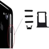 Zwart active onderdelen Kaartvak + volumetoets voedingsknop mute-schakelaar vibratorsleutel voor iPhone 7 (zwart) 6922994520132