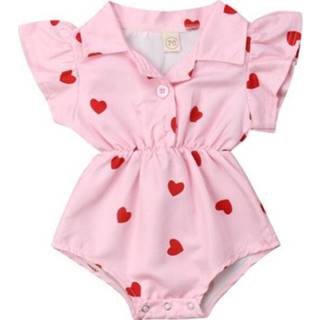 👉 Babysetje roze active rompers schoonheid vrouwen baby's kinderen Zomer Dames Babys Opstaande kraag Jumpsuit met korte mouwen Romper, Kind Maat: 80CM (Roze)