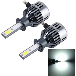 👉 Wit active 2 STKS H1 32W 2800 LM 6000K Auto LED-koplamp met COB LED-lampen en stofdichte hoes, DC 9-18V (wit licht) 6922087124230