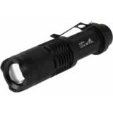 👉 Wit zwart active UltraFire Focus-zaklamp, 3-modus, Cree XM-L T6 LED, licht, Lichtstroom: 700lm, Lengte: 11,6cm (zwart) 6922955601566