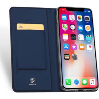 👉 Portemonnee XS bookwallet flip hoes blauw kunstleer Dux Ducis pro serie slim wallet voor de iPhone Max 669014994912