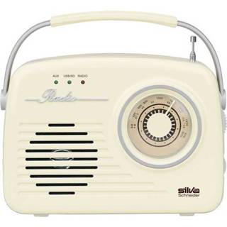 👉 Beige Silva Schneider Mono 1965 FM Transistorradio AUX, USB Herlaadbaar 9004489439154