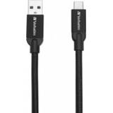 👉 Verbatim 1 meter Sync & Charge Stainless Steel USB-C naar USB-A 3.1