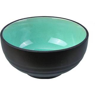 👉 Zwart turkoois Zwart/Turquoise Kom - Glassy Turquoise 16.2 x 7.8cm 460ml 8717591391050