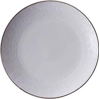 👉 Wit goud Wit/Goud Cakebord Golven - Nippon White 15cm 8719323526006