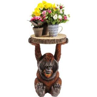 👉 Bijzettafel bruin kunststof rod modern active Kare Animal Oerang OetanØ33cm 4025621823568