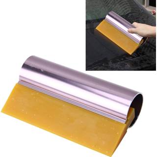 👉 Geel zwart roze rubber metalen active Car Auto Body Surface Window Wrapping Film Yellow Scraper Sticker Tool met hendel 6922800872325
