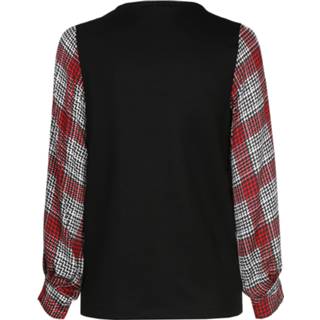 👉 Shirt normaal active wit rood zwart T-shirt met rood-wit geruite mouwen 5414355531792 5414355554234 5414355554241 5414355554258