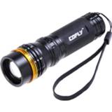 👉 Wit zwart gouden active COFLY KX-F398 250LM Zoomflitser, Cree XR-E Q5 LED, 3-mode, neutraal licht (zwart + gouden) 6922495824401