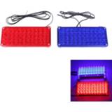 👉 Waarschuwingslicht rood blauw active 10W 44 LEDs Licht + Knipperend Strobe Light Waarschuwingslicht, DC 12V, Draadlengte: 80cm 6922247415024