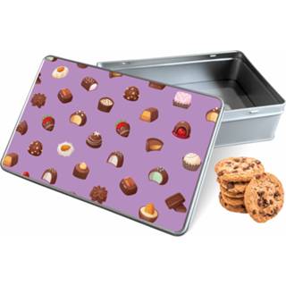 👉 Koek trommel chocolates rechthoek woon accessoires wit Koektrommel 20 x 13 5 cm 8720007672445