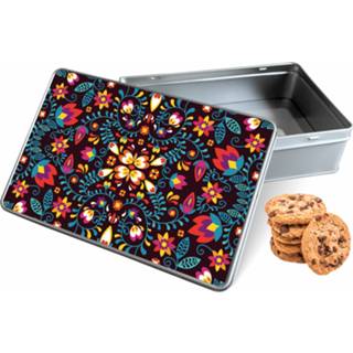 👉 Koek trommel rechthoek woon accessoires Mexican Pattern multi-color Koektrommel 20 x 13 5 cm 8720007672452