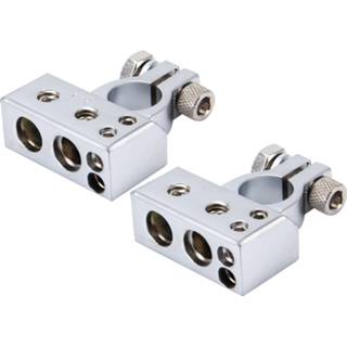 👉 Zilver active Auto||||Auto>Booster-kabel Positieve&negatieve set 0/4/8 AWG-autobatterijaansluitingen (zilver) 6922415315781