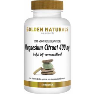 👉 Magnesium vitamines gezondheid Golden Naturals Citraat 400mg Tabletten 8718164647802