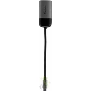 👉 Kabel adapter zwart zilver Verbatim 49145 video 0,01 m USB C VGA (D-Sub) Zwart,