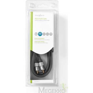 👉 Audiokabel Stereo Audio Cable | 2x RCA Male - 0.75 m Anthracite 5412810314126