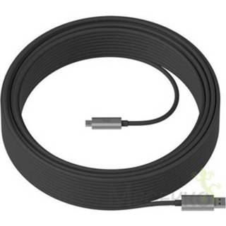 👉 Zwart Logitech Strong USB-kabel 25 m USB A C