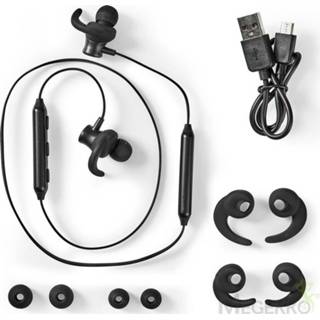 👉 Headphone zwart Sport Headphones | Bluetooth In-Ear Flexible Cord Black 5412810310630