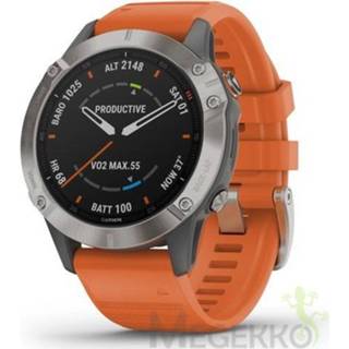 👉 Smartwatch oranje titanium Garmin fenix 6 Sapphire Oranje, 3,3 cm (1.3