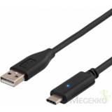 👉 Zwart Deltaco USBC-1003 USB-kabel 0,5 m 2.0 USB A 7333048007780