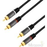 👉 Audiokabel zwart LogiLink CA1204 audio kabel 2 m x RCA 4052792052411