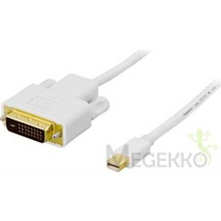 👉 Deltaco DP-DVI101-K video kabel adapter 1 m Mini DisplayPort DVI-I Wit