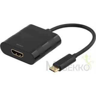 👉 Kabel adapter zwart Deltaco USBC-HDMI video 0,1 m 7333048008176