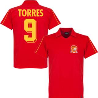 👉 Retroshirt rood mannen nederland voetbalshirts volwassen spanje Retro Shirt 1980's + Torres 9