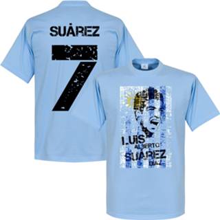 👉 Shirt volwassen Speler T-Shirts bangladesh unisex uruguay licht blauw Luis Suarez Flag T-Shirt