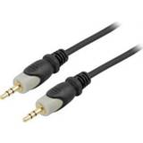👉 Audio kabel zwart Deltaco MM-149-K - audiokabel 1 m 3.5mm 7340004673545