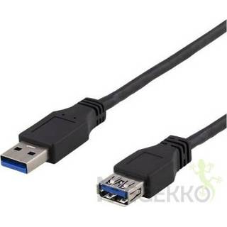 👉 Zwart Deltaco USB3-243 USB-kabel 3 m 3.0 (3.1 Gen 1) USB A 7333048035769
