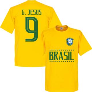 👉 Shirt XL XXL XS s geel m l XXXL Brazilië G. Jesus 9 Team T-Shirt - 5056146365799 5056146365775 5056146365768 5056146365751 5056146365782