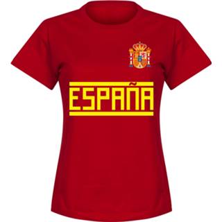 👉 Shirt rood s XL m XXL l vrouwen Spanje Dames Team T-Shirt - 5060612158396 5060612158389 5060612158372 5060612158402 5060612158419